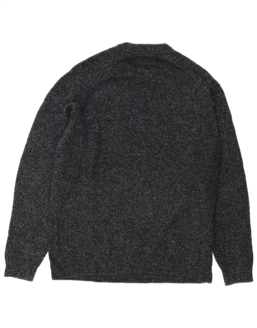 Męski sweter Superdry z okrągłym dekoltem, duży, szary, wełniany w cętki