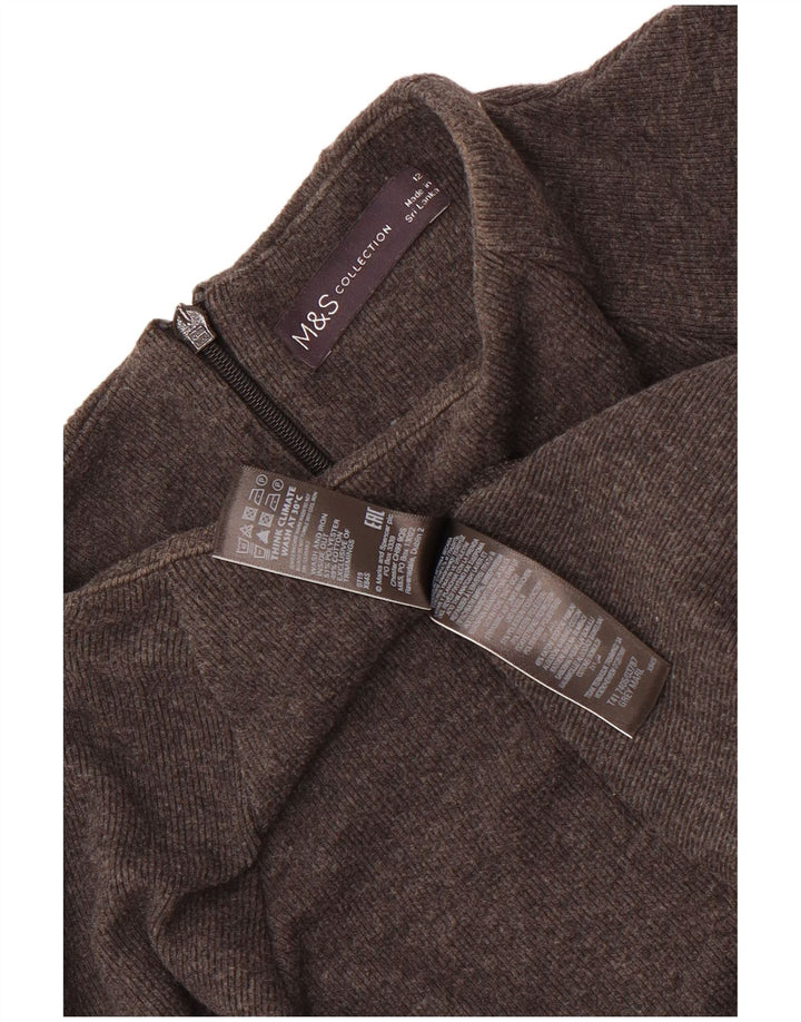 Marks & Spencer Damski sweter z golfem UK 12, średni szary