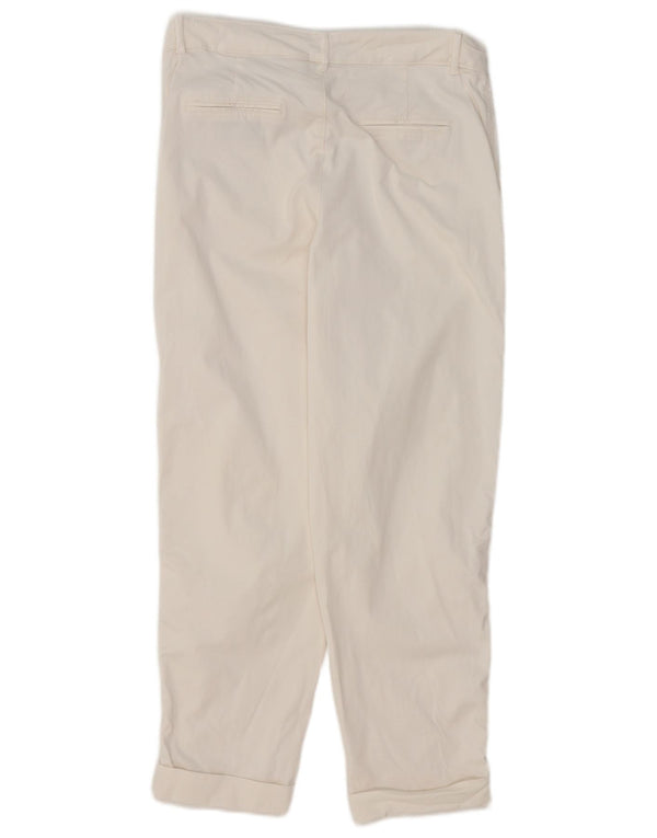 Damskie zwężane spodnie chino Zara EU 40 Medium W30 L27 Biała bawełna