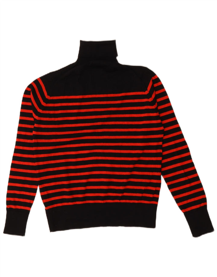 Marks & Spencer Damski sweter z golfem UK 12, średnie czarne paski