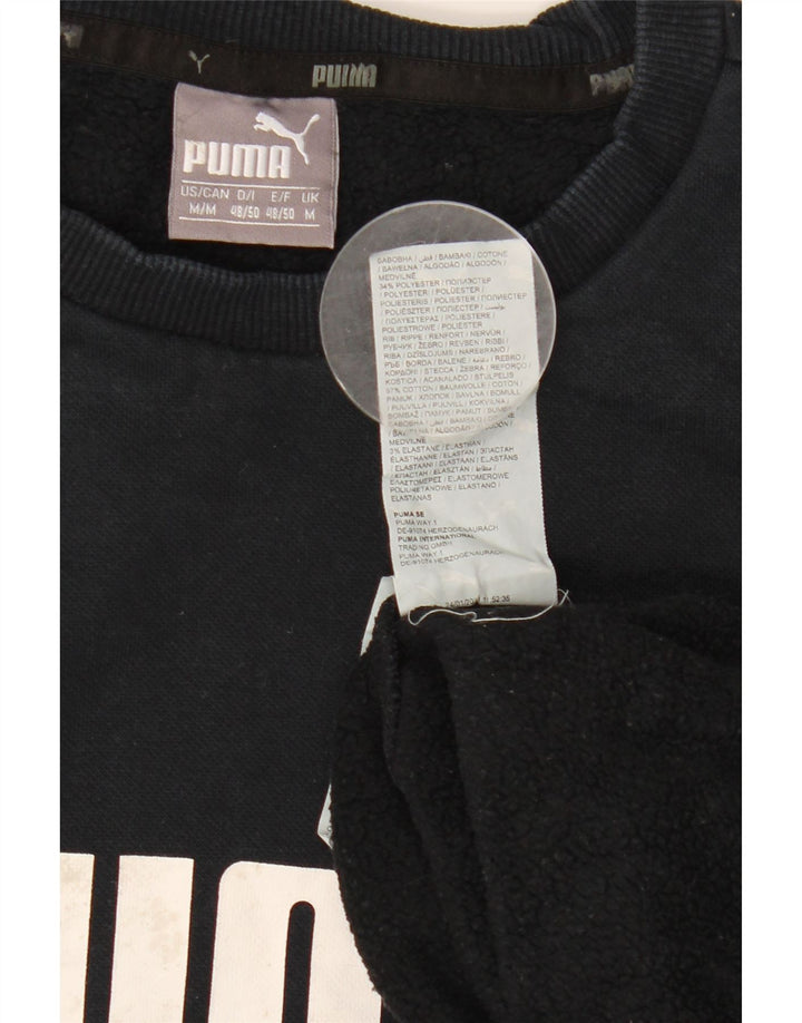Męska bluza z grafiką Puma, sweter, średni granatowy, bawełniany