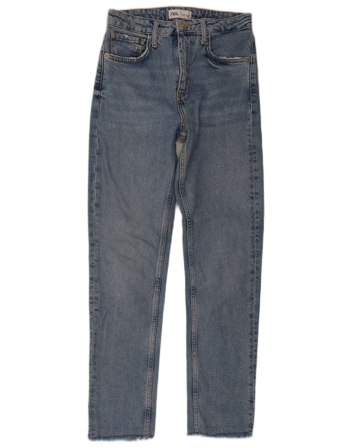 Damskie jeansy slim fit ZARA EU 34 2XS W24 L27 Niebieskie
