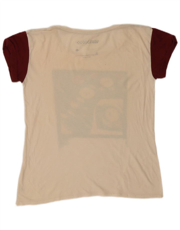 Damski T-shirt z grafiką VANS, UK 16, duży, w kolorze złamanej bieli