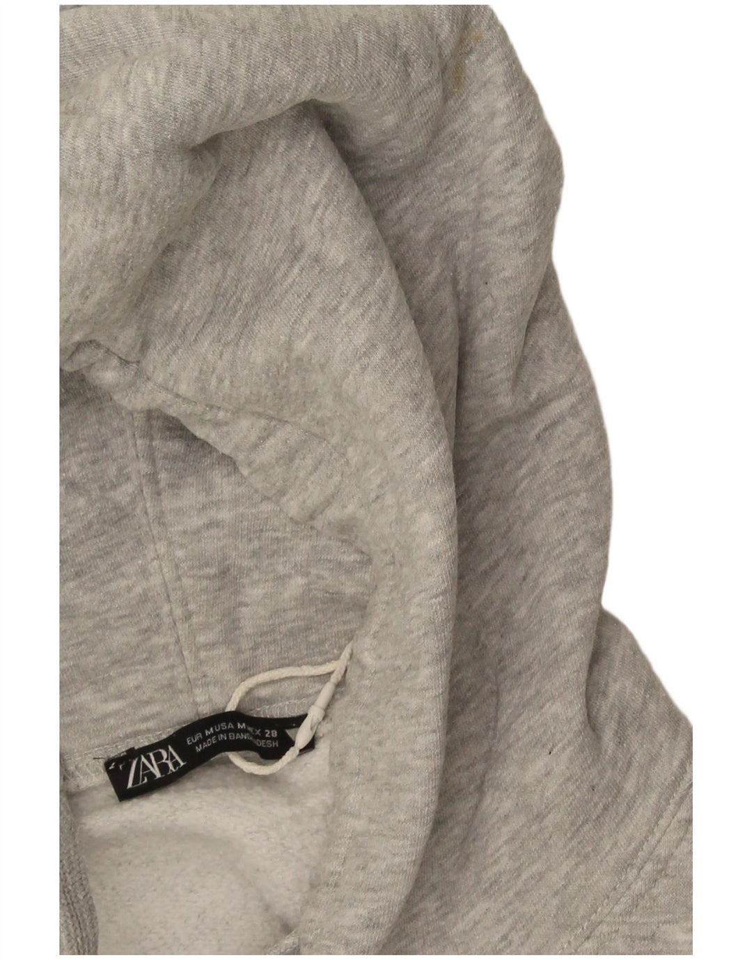 Damski sweter oversize z kapturem Zara UK 14, średni szary, nakrapiany