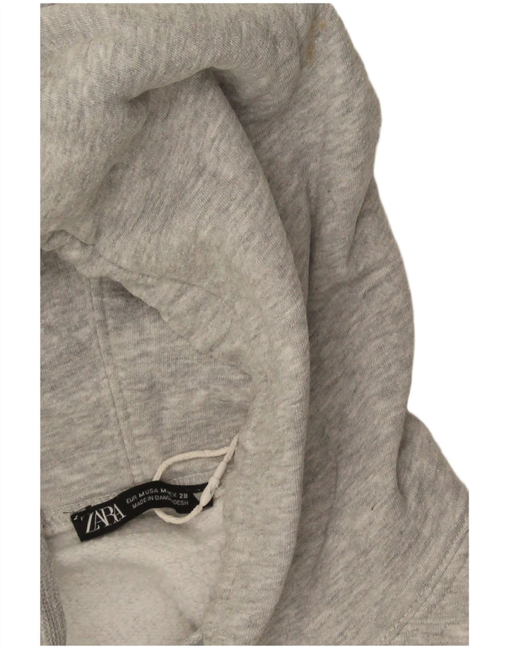 Damski sweter oversize z kapturem Zara UK 14, średni szary, nakrapiany