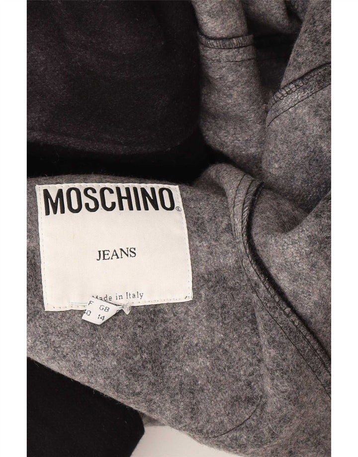 Płaszcz damski Moschino UK 14, wełna w kolorze średniej czerni