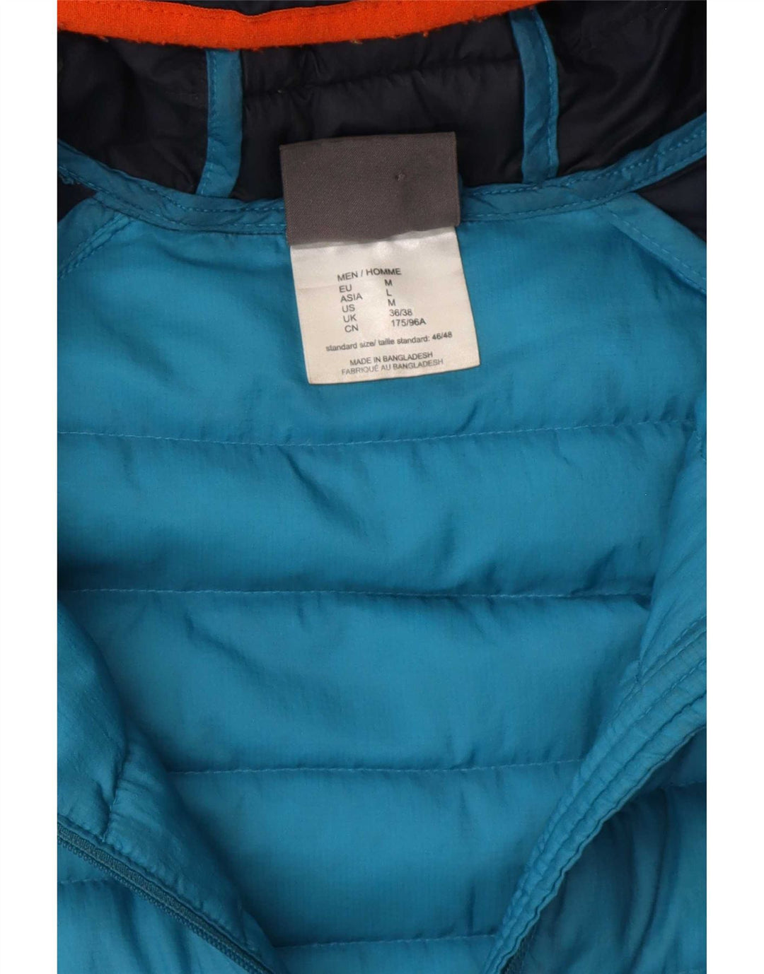 Męska ocieplana kurtka z kapturem Jack Wolfskin UK 36/38 Średni niebieski, blok kolorów
