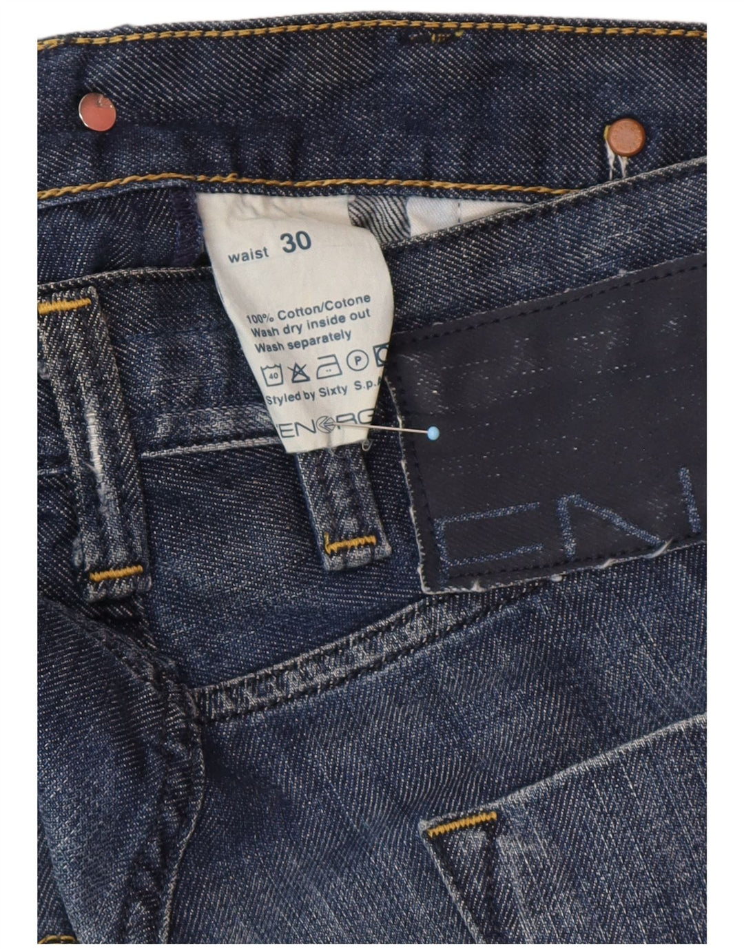 Męskie jeansy Bootcut ENERGE W30 L34, niebieskie, bawełniane