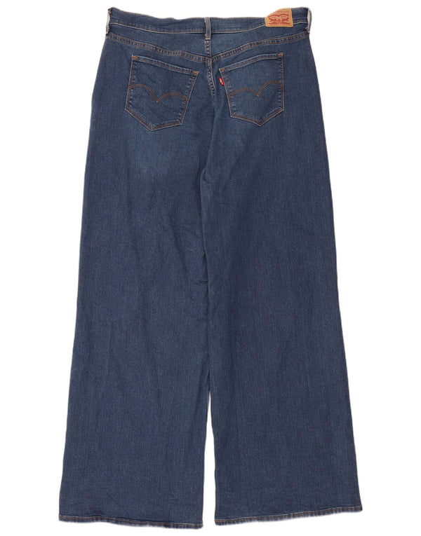 Damskie jeansy Levi's 318 z szeroką nogawką US 16 2XL W40 L34 Niebieskie bawełniane