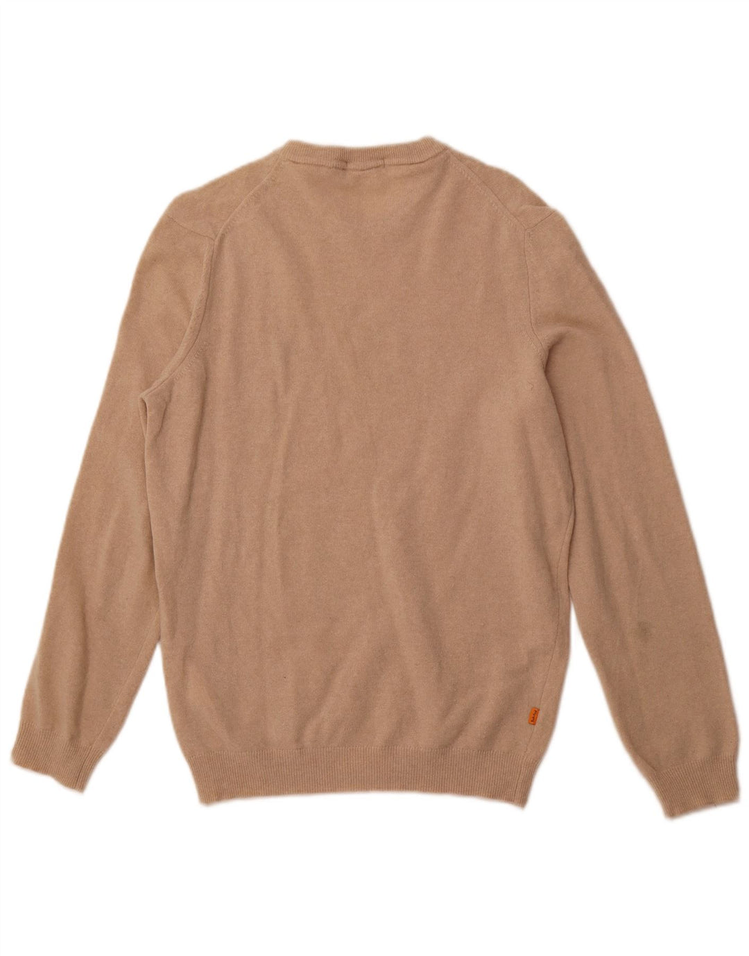 TIMBERLAND Męski sweter z okrągłym dekoltem, mały, beżowy, wełniany