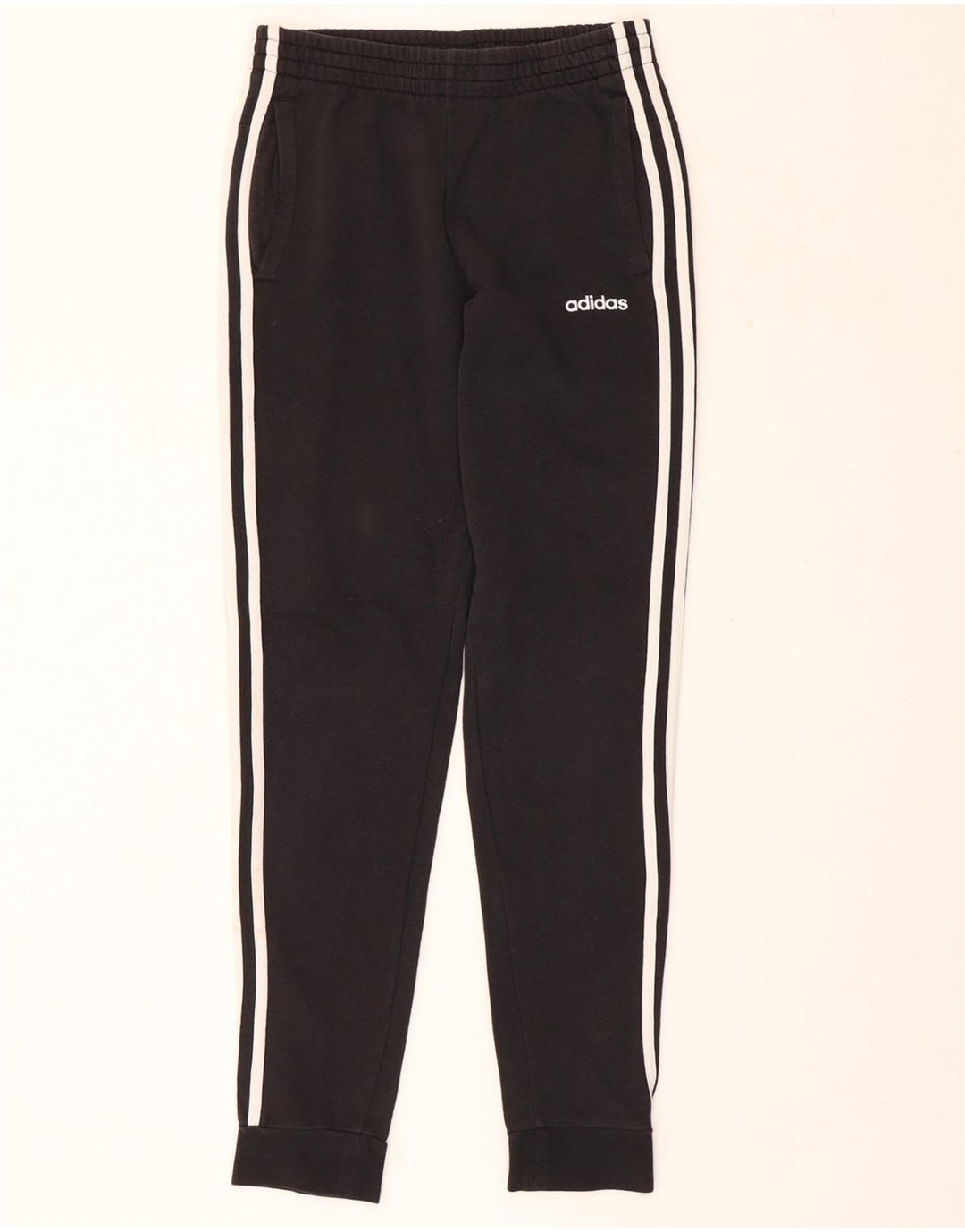 ADIDAS Boys Tracksuit Trousers Joggers 13-14 Years  Black Polyester Vintage Adidas and Second-Hand Adidas from Messina Hembry 
