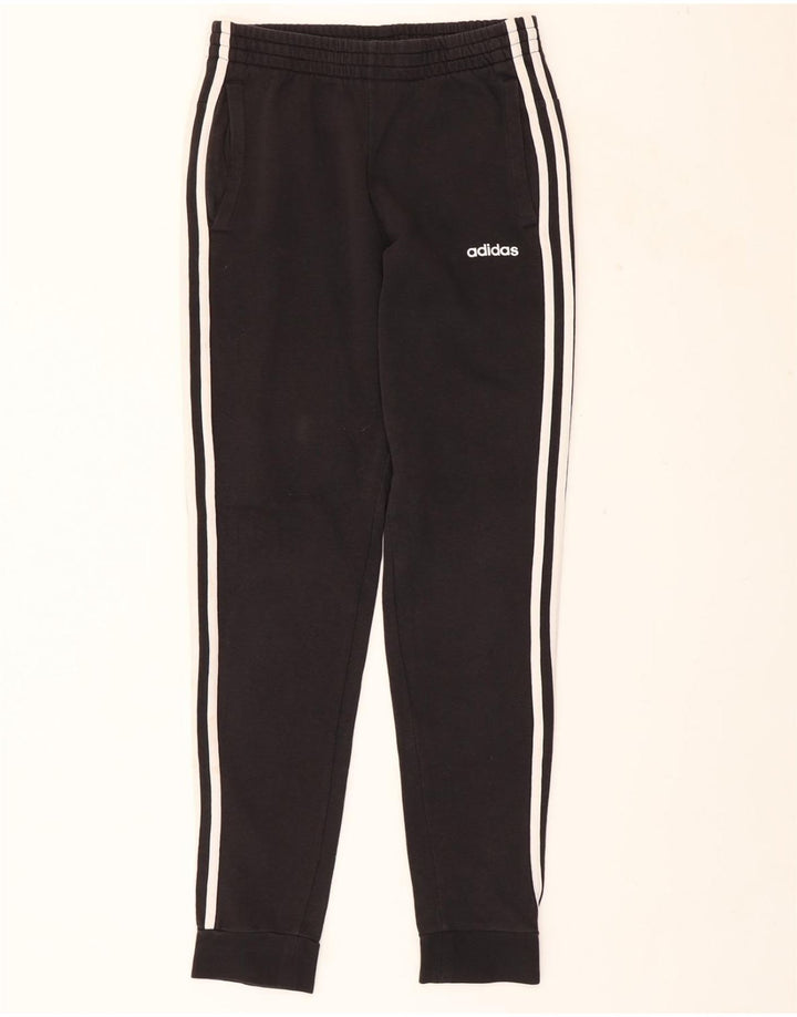 ADIDAS Boys Tracksuit Trousers Joggers 13-14 Years  Black Polyester Vintage Adidas and Second-Hand Adidas from Messina Hembry 