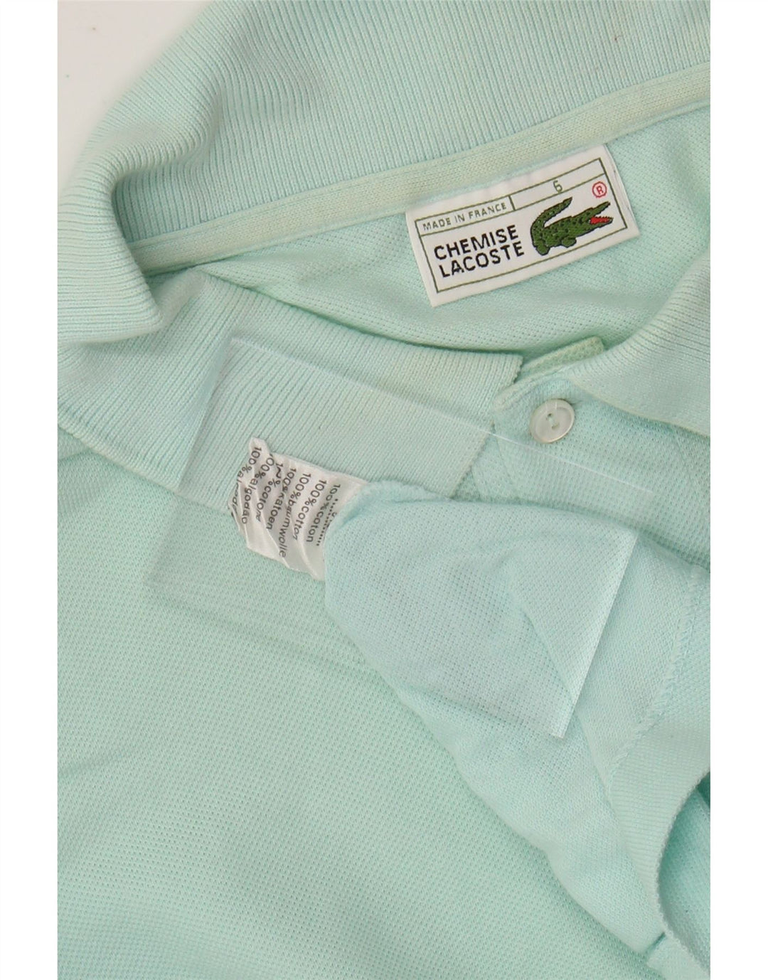 Męska koszulka polo LACOSTE, rozmiar 6 XL, turkusowa bawełna