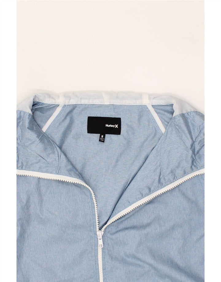 HURLEY Womens Oversized Zip Hoodie Sweater UK 10 Small Blue Polyester Vintage Hurley and Second-Hand Hurley from Messina Hembry 