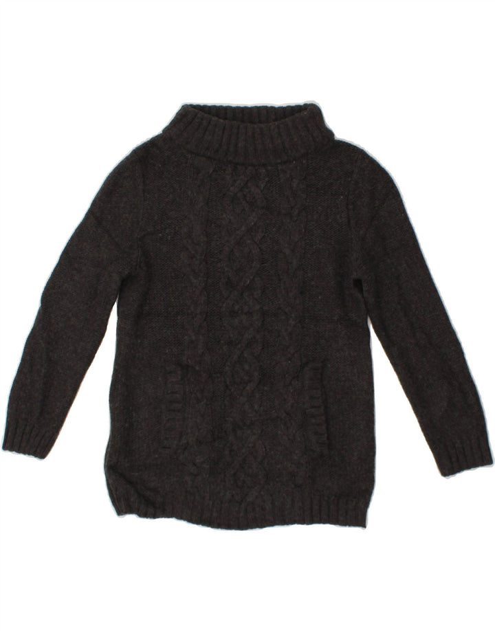 J. CREW Womens Roll Neck Jumper Sweater UK 10 Small Grey Viscose Vintage J. Crew and Second-Hand J. Crew from Messina Hembry 