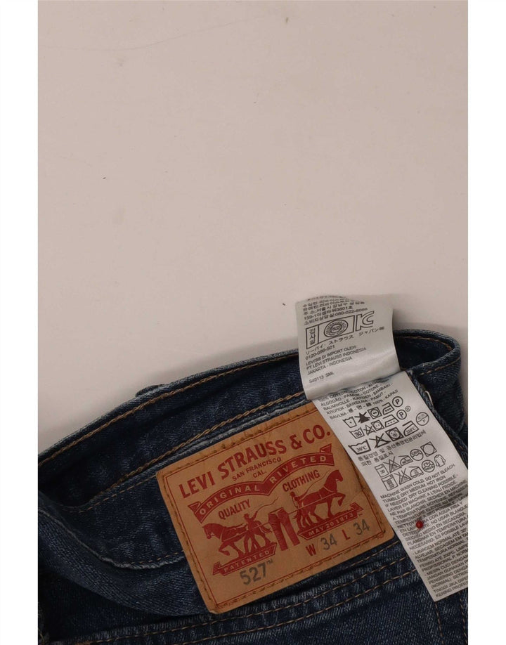 Męskie jeansy Levi's 527 Bootcut W34 L34 Niebieska bawełna