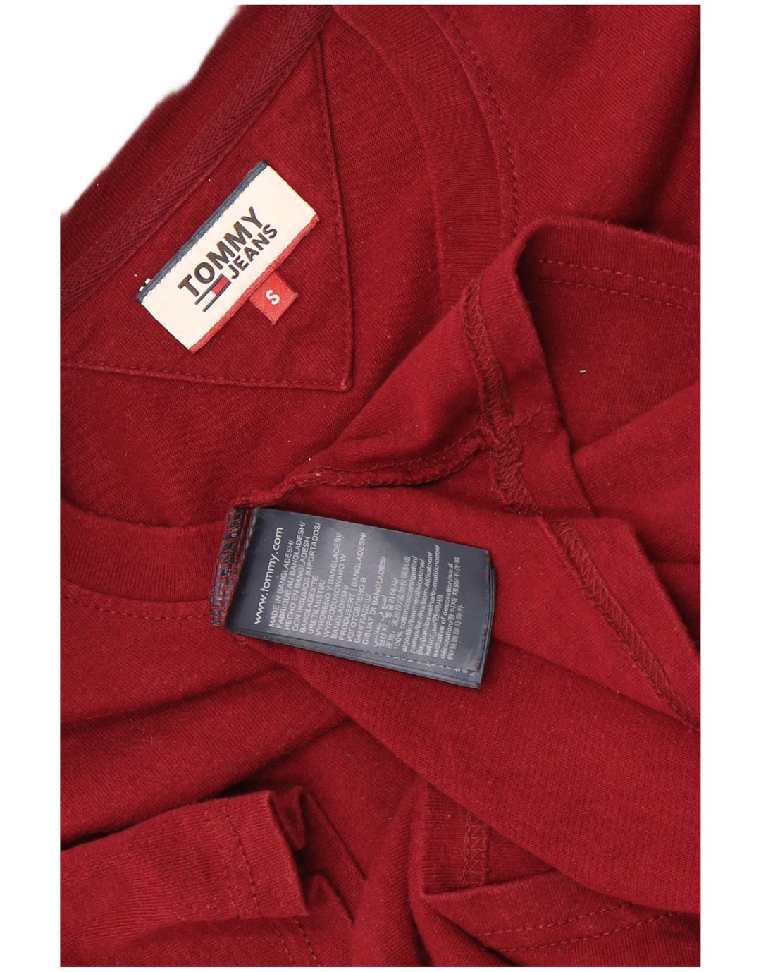 T-shirt męski Tommy Hilfiger, mały, bordowy, bawełniany