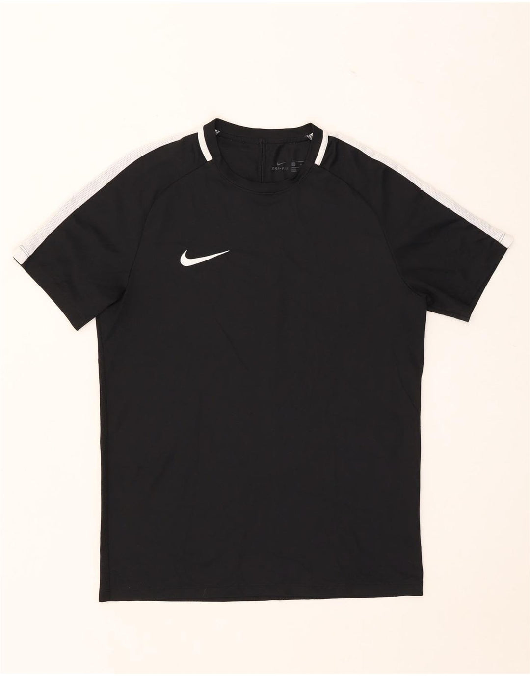 Męski T-shirt Nike Dri Fit Top, średni czarny poliester z blokami kolorów