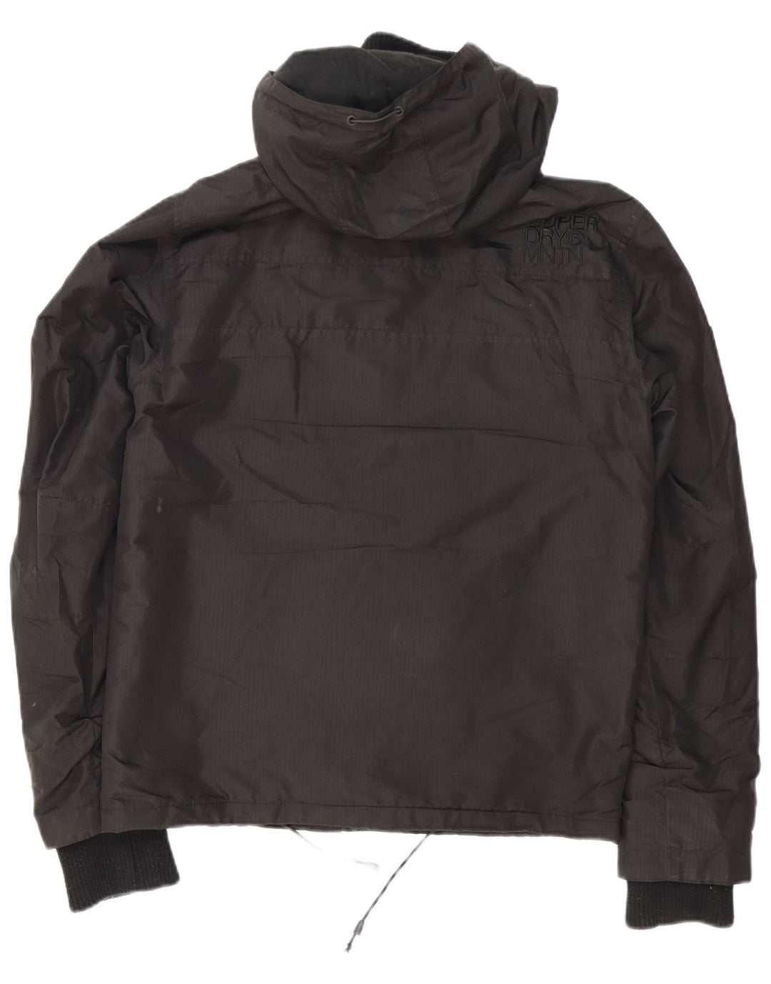 Męska kurtka wiatrówka z kapturem Superdry UK 36, mała czarna, poliester