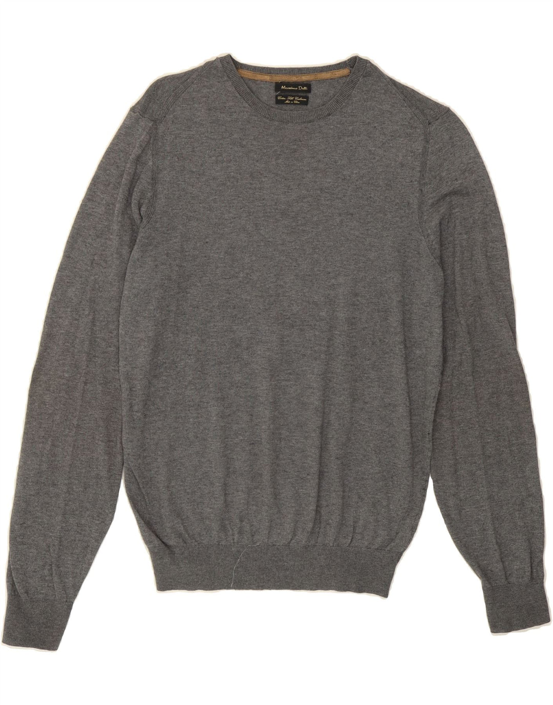MASSIMO DUTTI Mens Boat Neck Jumper Sweater Small Grey Vintage Massimo Dutti and Second-Hand Massimo Dutti from Messina Hembry 