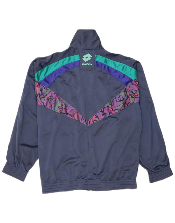 Lotto Mens Tracksuit Top Jacket Medium Navy Blue Colourblock