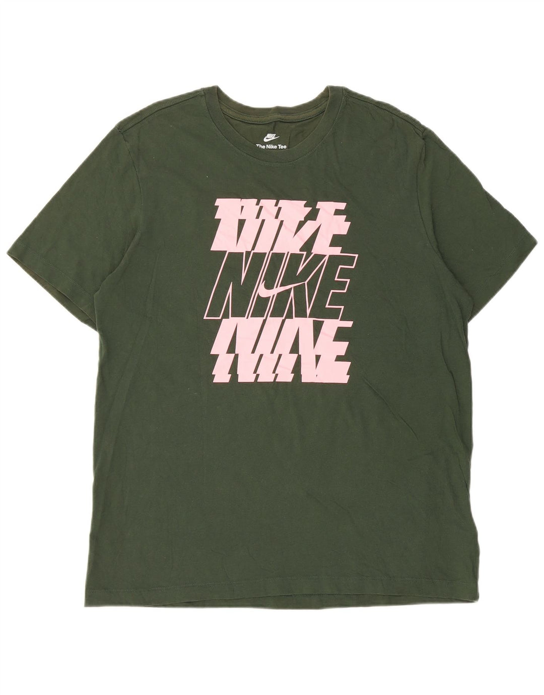 Męski T-shirt z grafiką Nike, duży, zielony, bawełniany