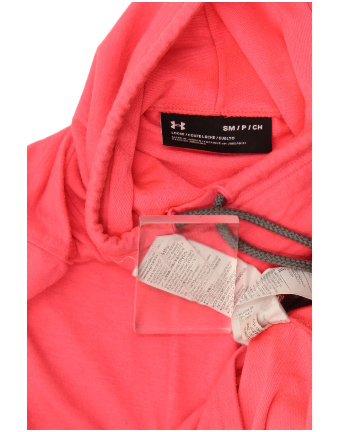 Damska bluza z wywijanym dekoltem Under Armour UK 10, mały, różowy poliester