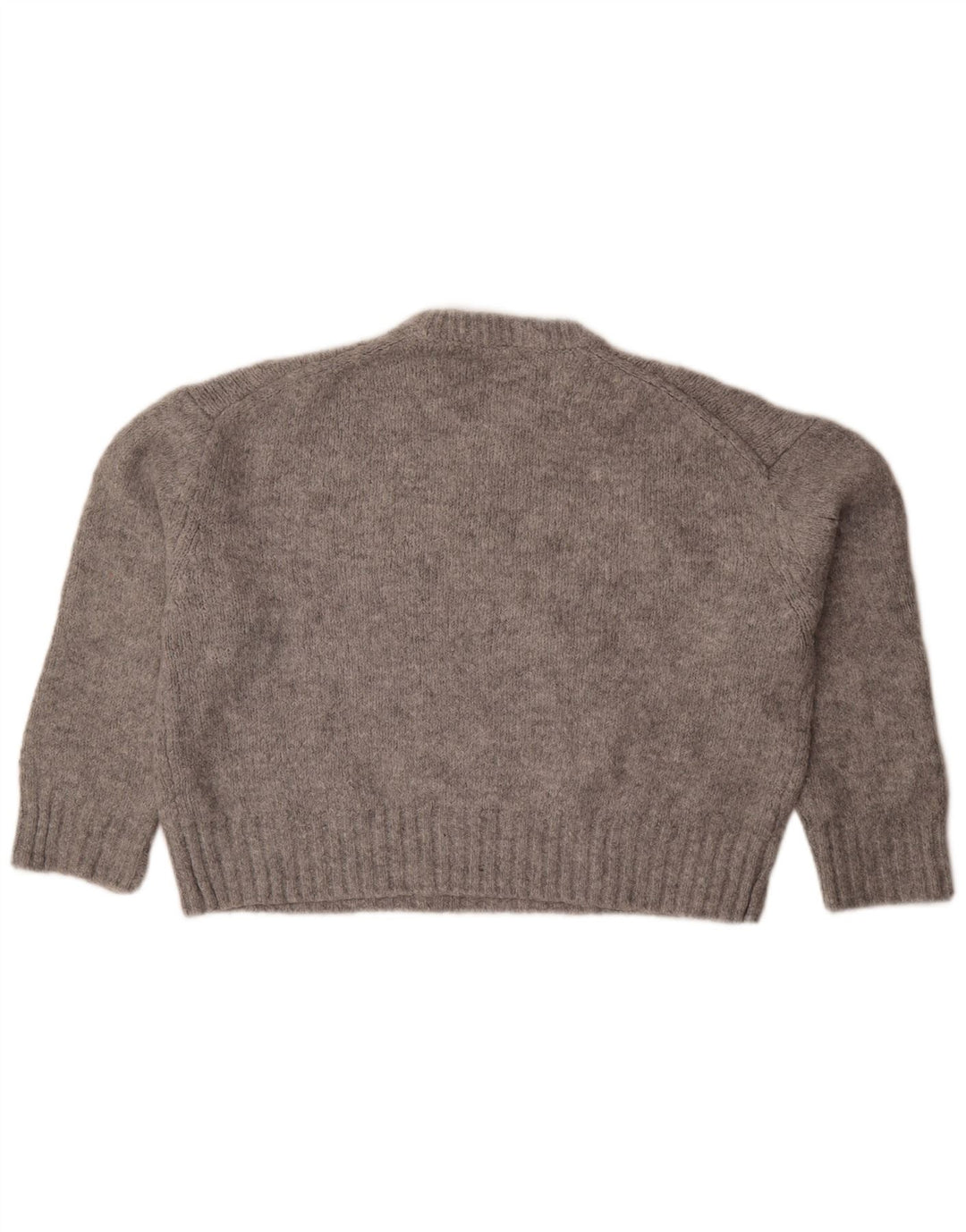 Damski sweter oversize z wycięciem pod szyją Zara UK 14 Średni szary nakrapiany