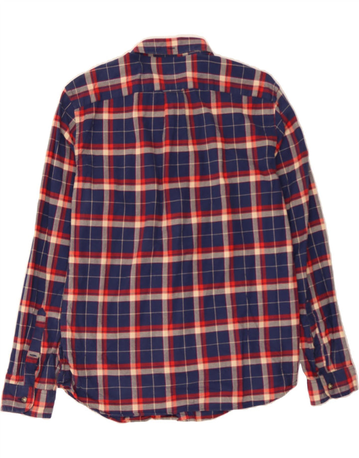J. CREW Mens Oxford Slim Shirt Large Blue Check Cotton Vintage J. Crew and Second-Hand J. Crew from Messina Hembry 