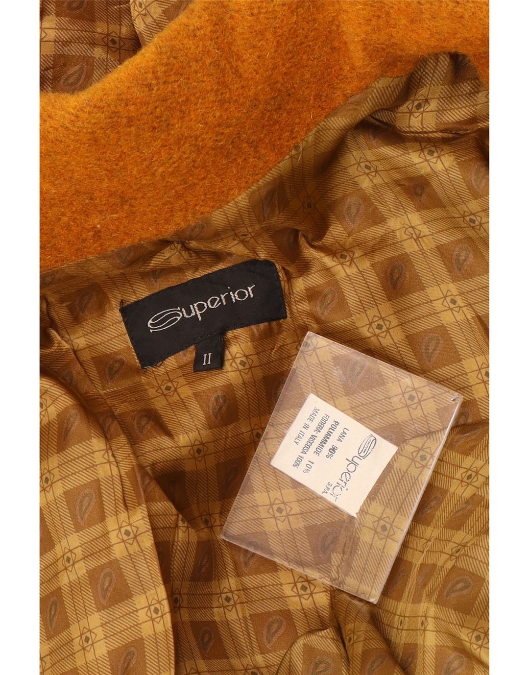 Damski płaszcz z kapturem SUPERIOR UK 18 XL, pomarańczowy, wełniany