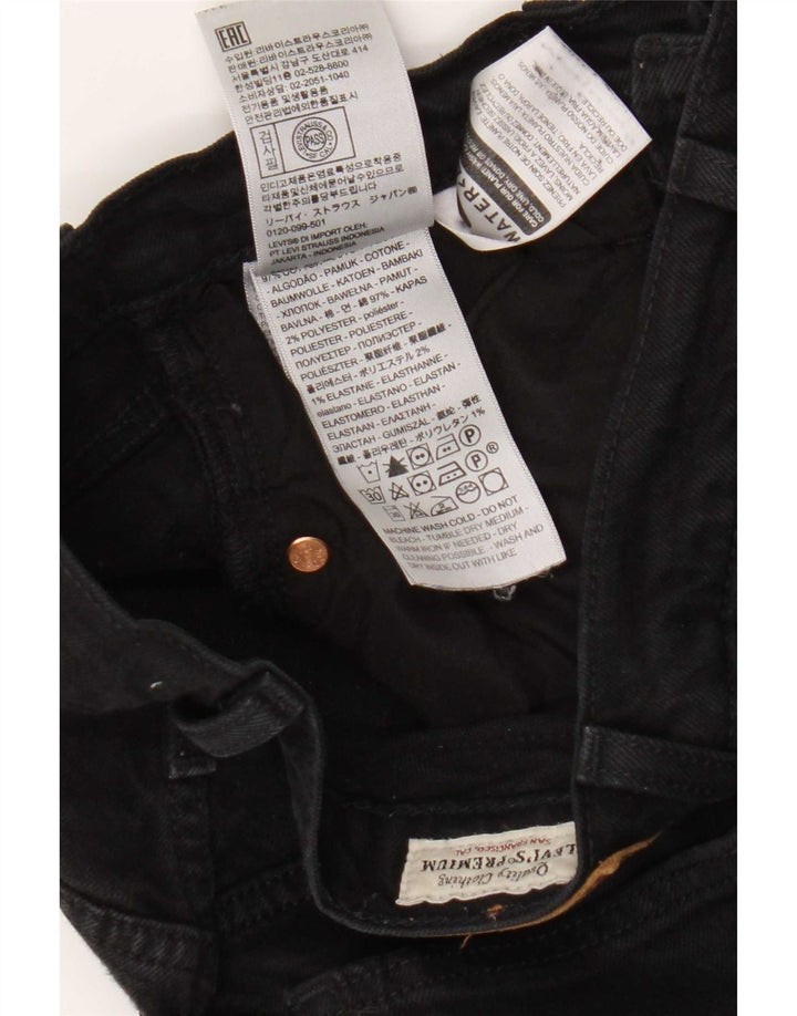 Damskie jeansy Levi's Ribcage Straight W24 L27 Czarna bawełna