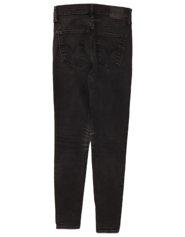 Damskie jeansy Levi's Super Skinny z wysokim stanem W26 L28 Szara bawełna