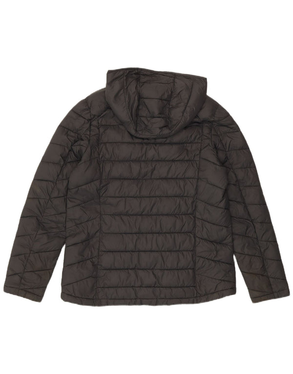 Damska ocieplana kurtka z kapturem Fat Face UK 14, duża, szara nylonowa