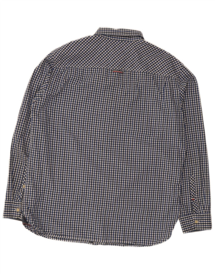 Męska koszula o regularnym kroju Tommy Hilfiger XL, niebieska bawełniana kratka