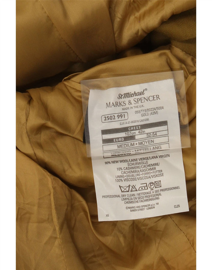 Marks & Spencer Męska marynarka zapinana na 3 guziki, UK 42 XL, wełna khaki