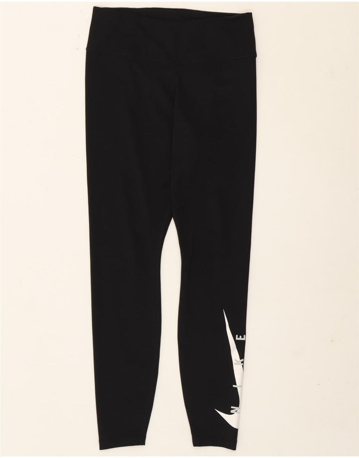 Damskie legginsy Nike Dri Fit Graphic UK 12, średni czarny poliester