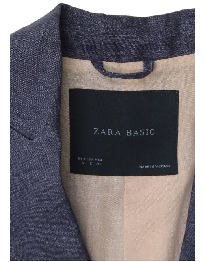 Damska marynarka ZARA zapinana na 1 guzik UK 10, mała niebieska