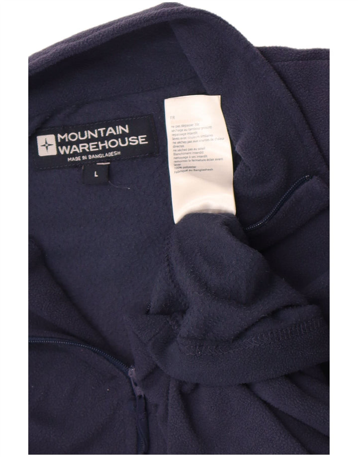 Męski sweter polarowy Mountain Warehouse z zamkiem błyskawicznym, duży, granatowy, poliester