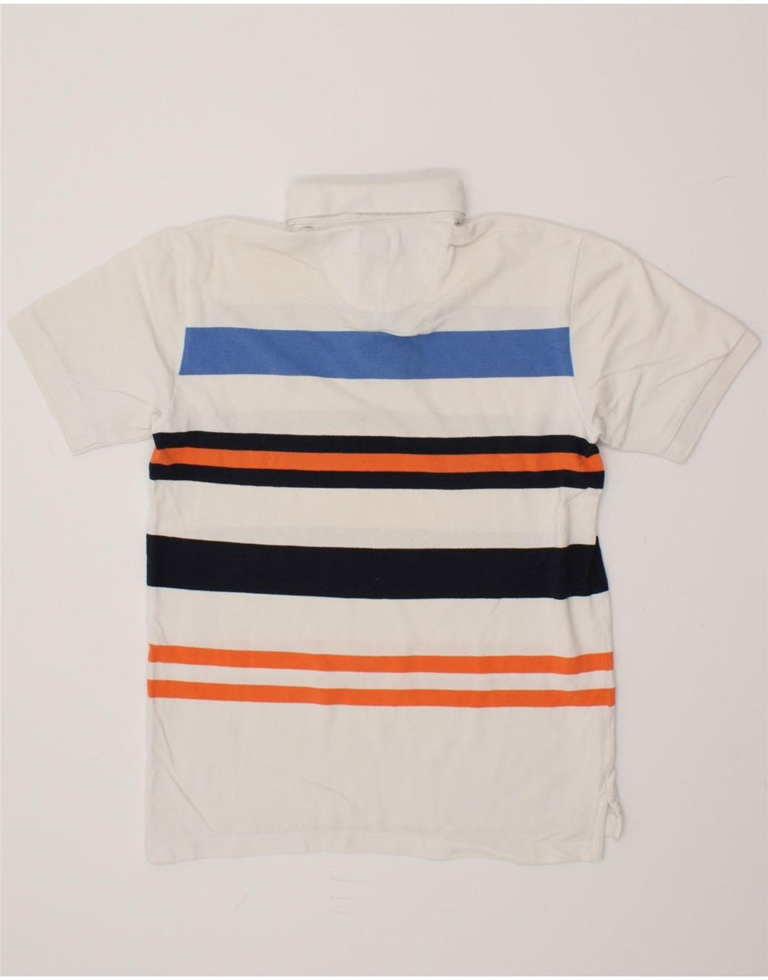 IZOD Mens Polo Shirt Small White Striped Vintage Izod and Second-Hand Izod from Messina Hembry 