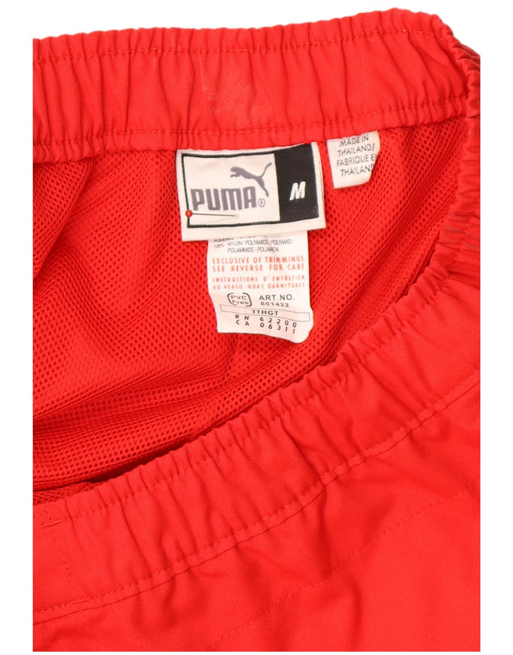 PUMA Mens Straight Cargo Trousers Medium W32 L32 Red Polyester Sports