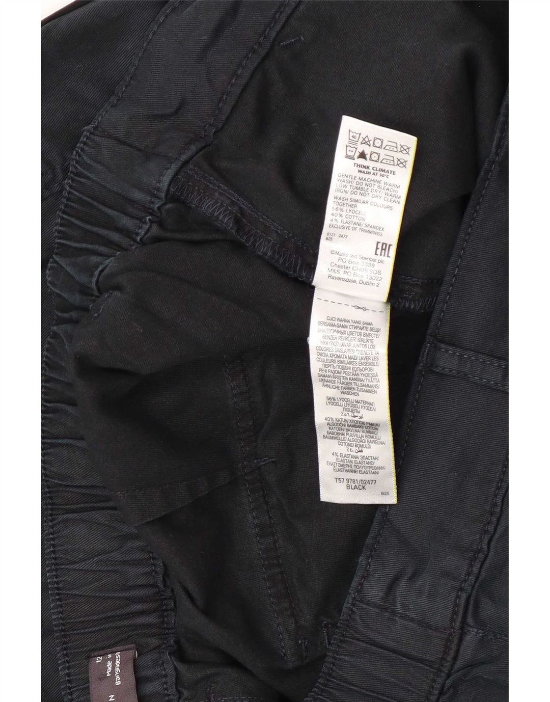 Spodnie damskie Marks & Spencer Crop Cargo UK 12 Medium W30 L23 Czarne