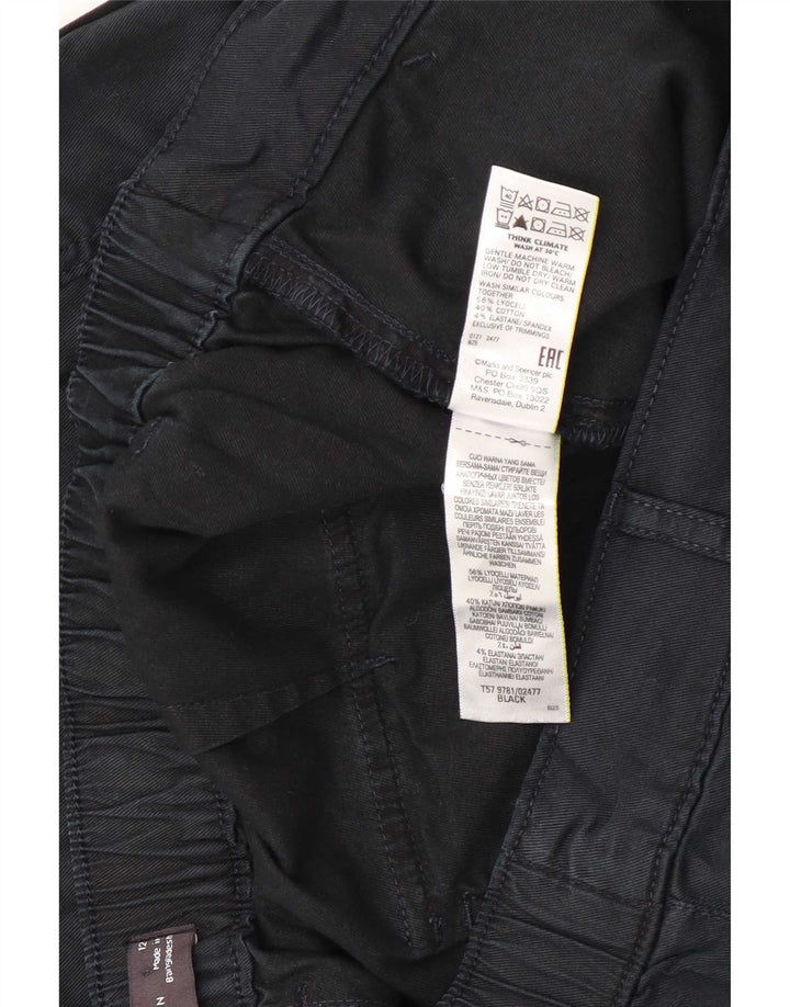Spodnie damskie Marks & Spencer Crop Cargo UK 12 Medium W30 L23 Czarne