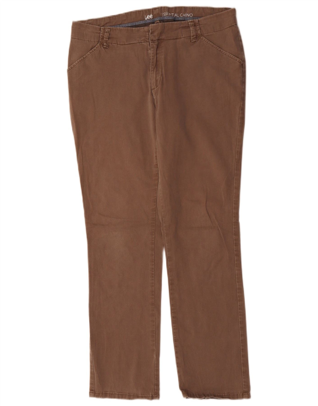 Damskie spodnie typu chino Lee W34 L29 brązowe