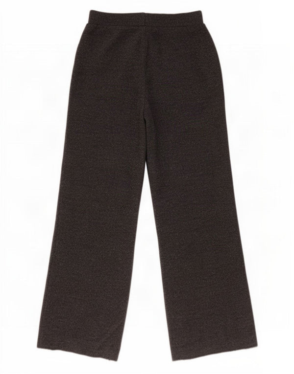 Zara Womens Wide Leg Tracksuit Trousers UK 8 Small Grey Flecked Polyester
