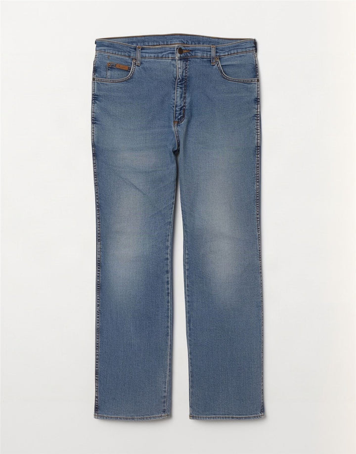 Męskie jeansy Wrangler Texas Straight W38 L34 Niebieskie, bawełniane