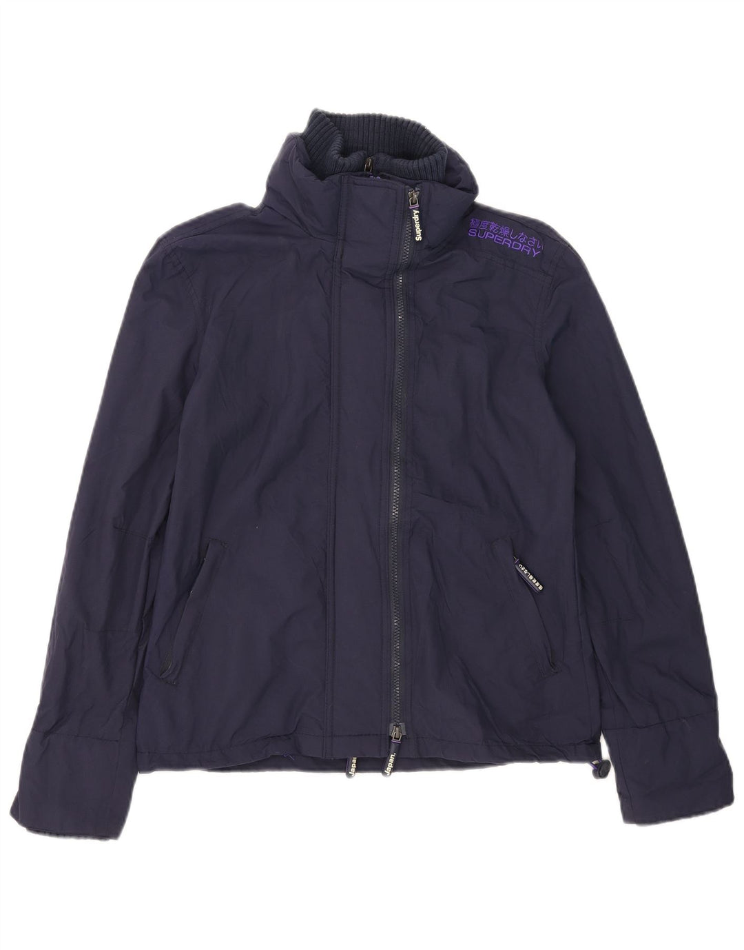 Damska kurtka wiatrówka Superdry The Windcheater UK 10, mała, granatowa