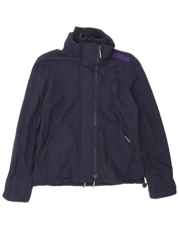 Damska kurtka wiatrówka Superdry The Windcheater UK 10, mała, granatowa