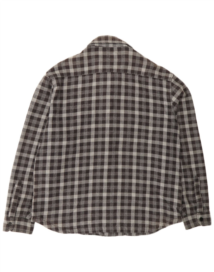 Marks & Spencer Męska koszula wierzchnia o regularnym kroju, flanelowa XL, szara kratka