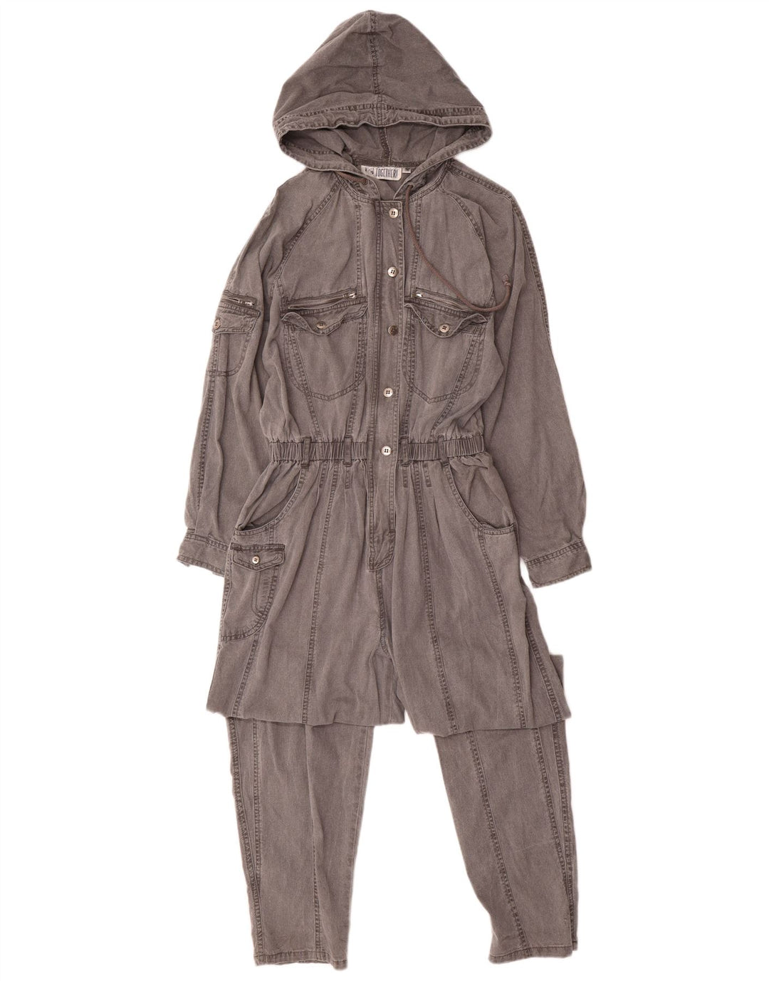 Damski kombinezon z kapturem TOGETHER UK 14, średni szary