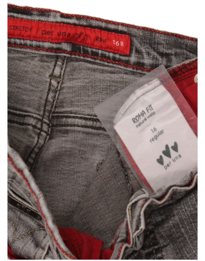 MARKS & SPENCER Damskie jeansy ze stretchem UK 16, duże, W32 L30, szare